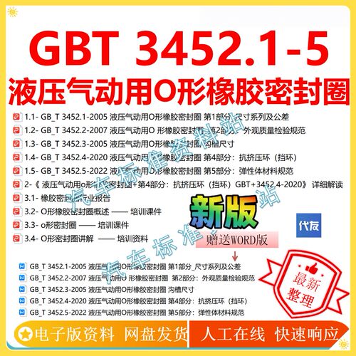 GB_T 3452 液压气动用O形橡胶密封圈（1-5企业 gbt3452赠word
