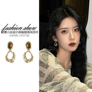 小众轻奢珍珠款软垫耳夹女复古港风美拉德无耳洞耳环气质高级耳饰