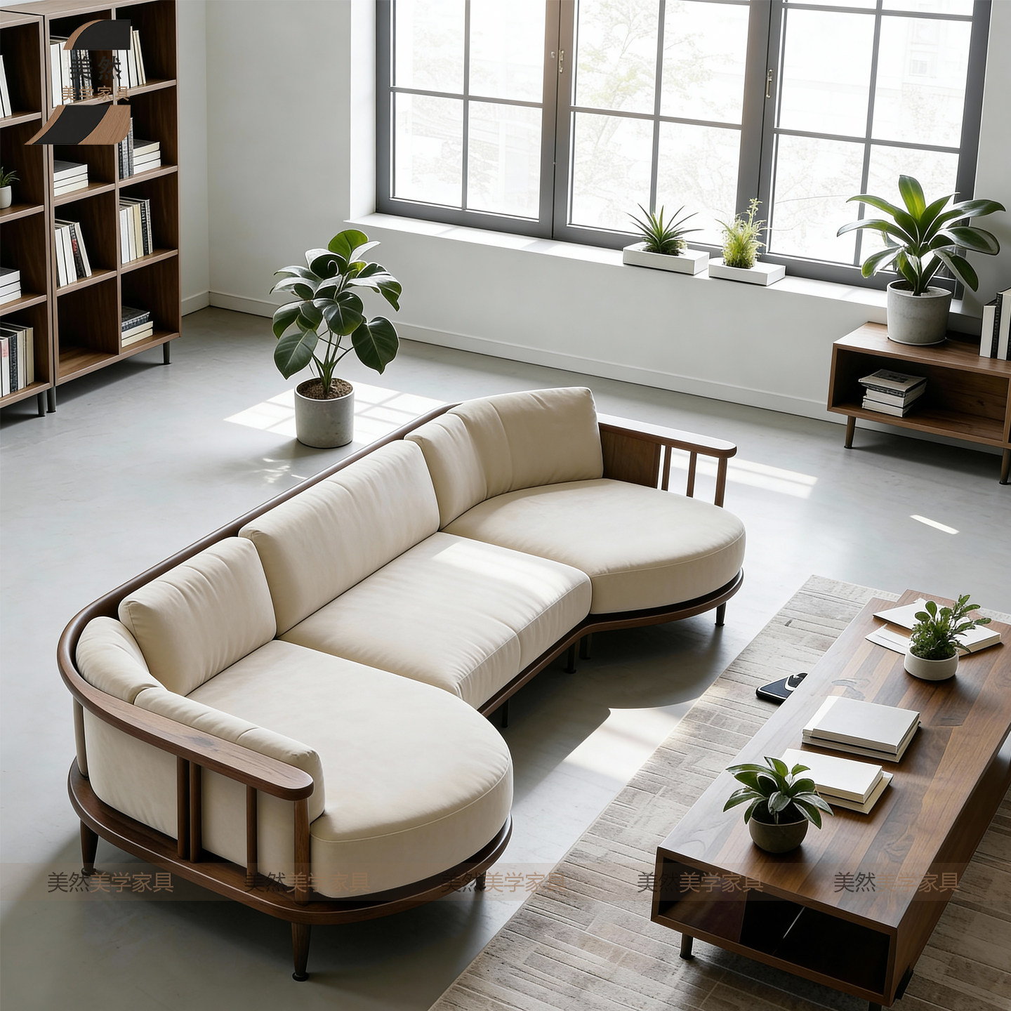 新中式北美黑胡桃实木沙发小户型