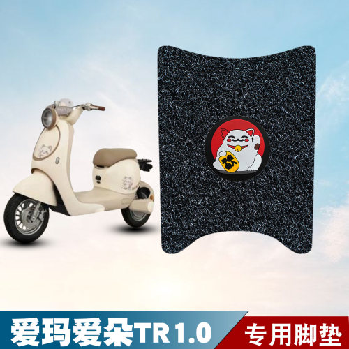 适用于爱玛爱朵TR1.0电动车丝圈脚垫TDR88220Z踏板防水防晒踏板垫