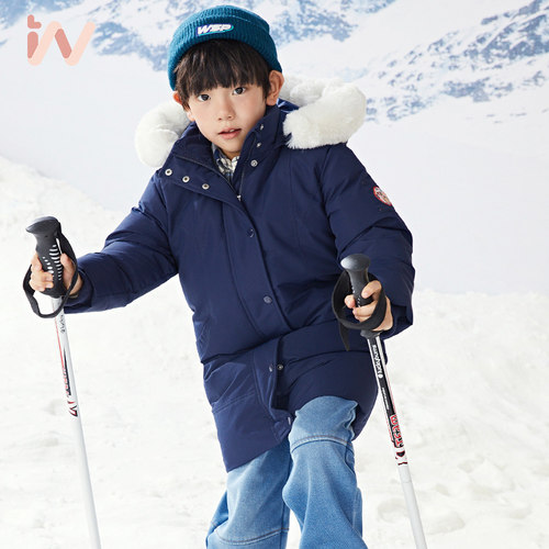 冬季男女童加厚羽绒服鸭绒保暖外出防寒外套2025新款洋气冬装