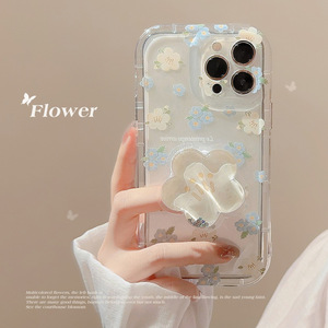 ins小清新碎花适用苹果15手机壳iPhone14promax气囊支架15pro小众11女款13防摔14网红puls超火12软套15保护壳