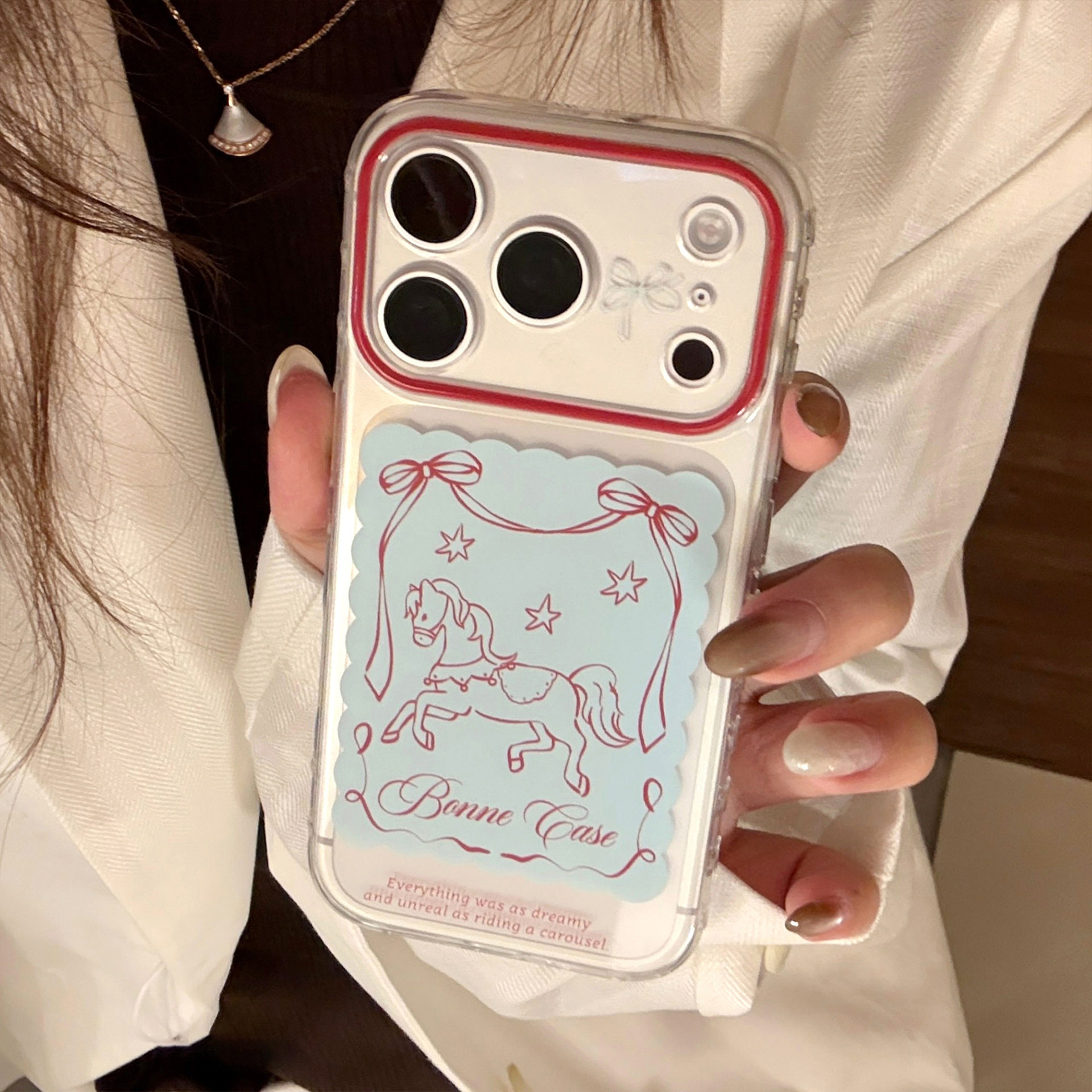 【17相机触控按键包裹】个性简约蝴蝶结马年新款适用苹果17手机壳iPhone17promax透明软套15PM可爱卡通16软壳