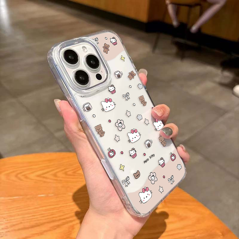 少女心可爱猫咪满屏适用苹果16智能AI相机键全包亚克力适用iPhone16promax手机壳16PRO新款16puls防摔保护壳