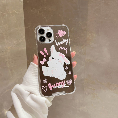 爱涂鸦小兔子镜面手机保护套