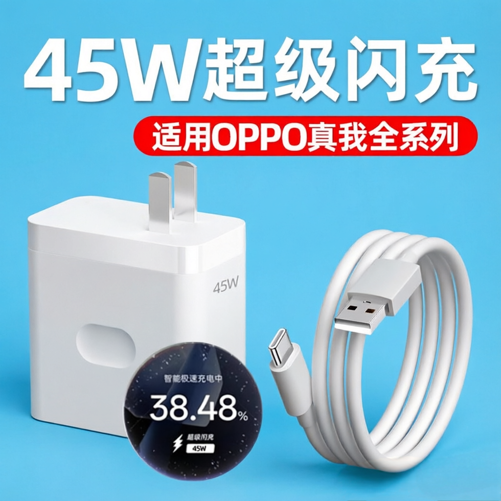 适用OPPO真我45W闪充充电器套装