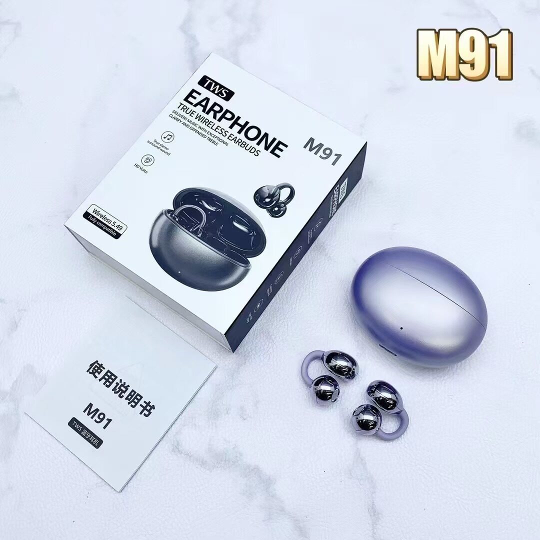 M91夹耳不入耳骨传导蓝牙耳机