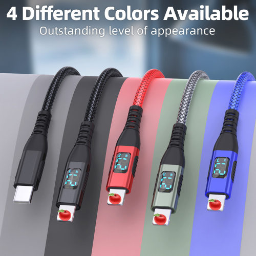 加长3米/2米适用苹果快充数据线Type-c USB C TO Lightning LED数字显示充电线