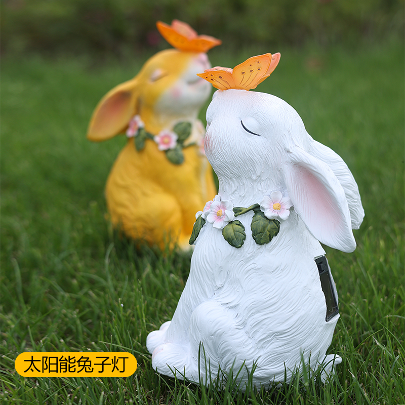 太阳能户外庭院灯防水兔子创意