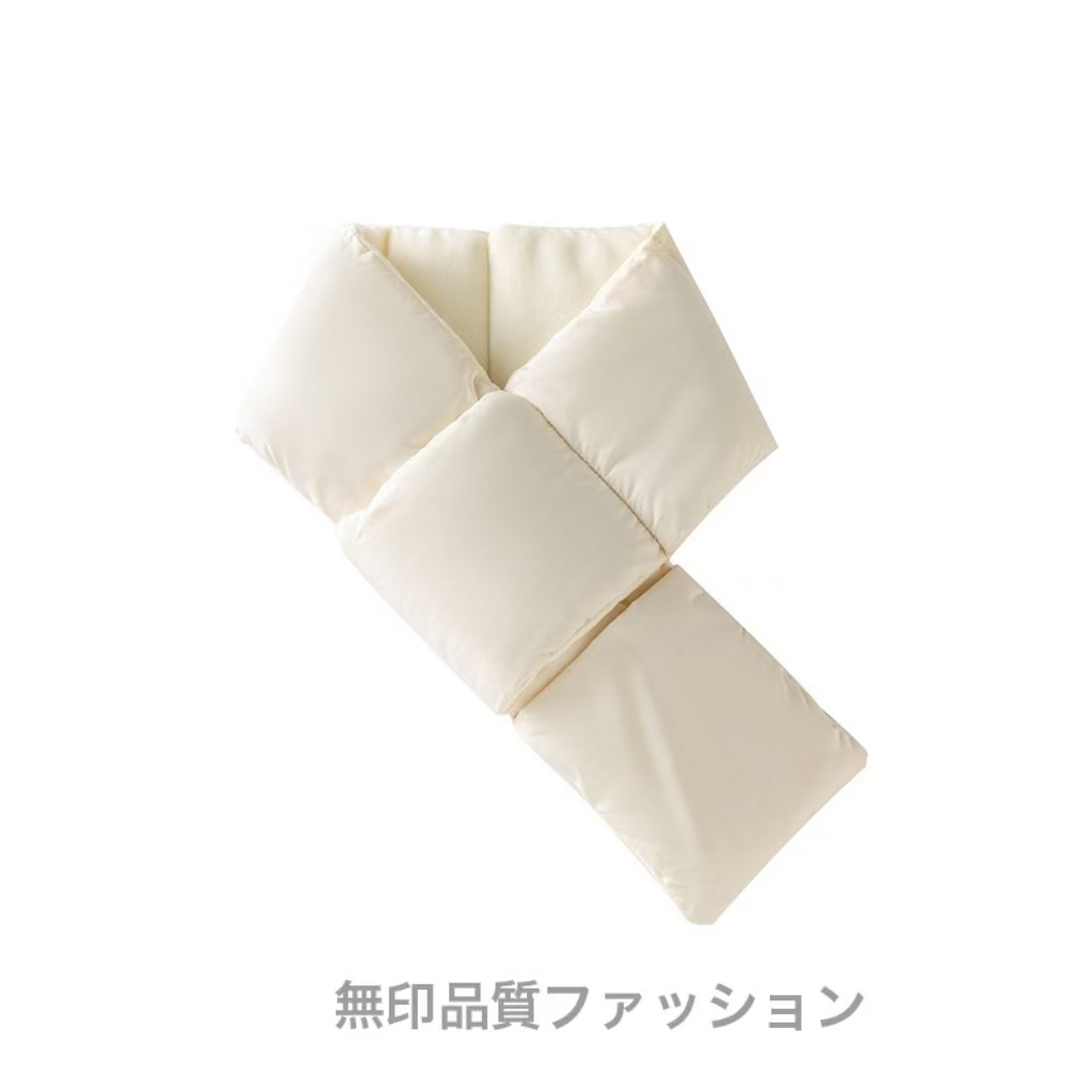 日本muI冬季新款保暖围巾女时尚防风保暖加厚日系百搭羽绒围脖男