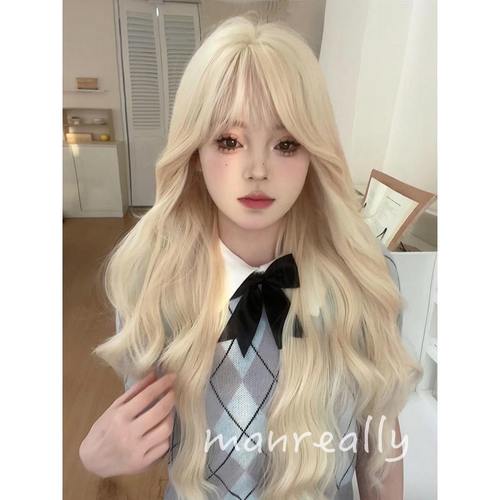 漫真假发白金色女长发大波浪芭比