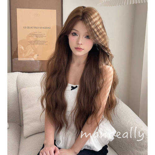 漫真假发女长发中分长卷发大波浪