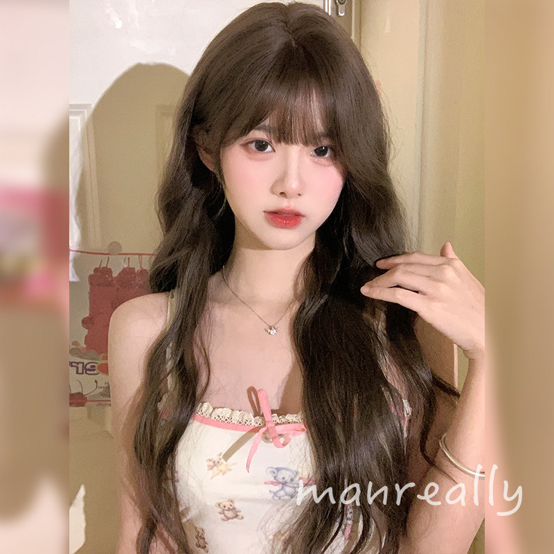 漫真假发女全头套冷棕色