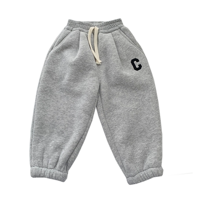 男童加绒加厚一体绒羊羔绒裤子潮