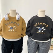 男童春秋卫衣2026新款 洋气中小童卡通小马上衣 儿童宝宝圆领套头衫