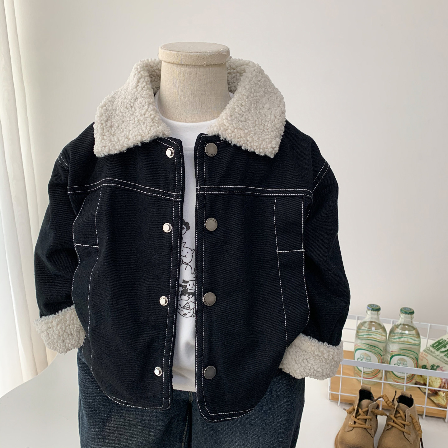 男童加绒外套2025新款儿童简约时尚夹克衫酷帅男孩秋冬羊羔绒上衣,童装/婴儿装/亲子装,普通外套,淘宝优惠券,粉丝福利购,淘宝优惠卷