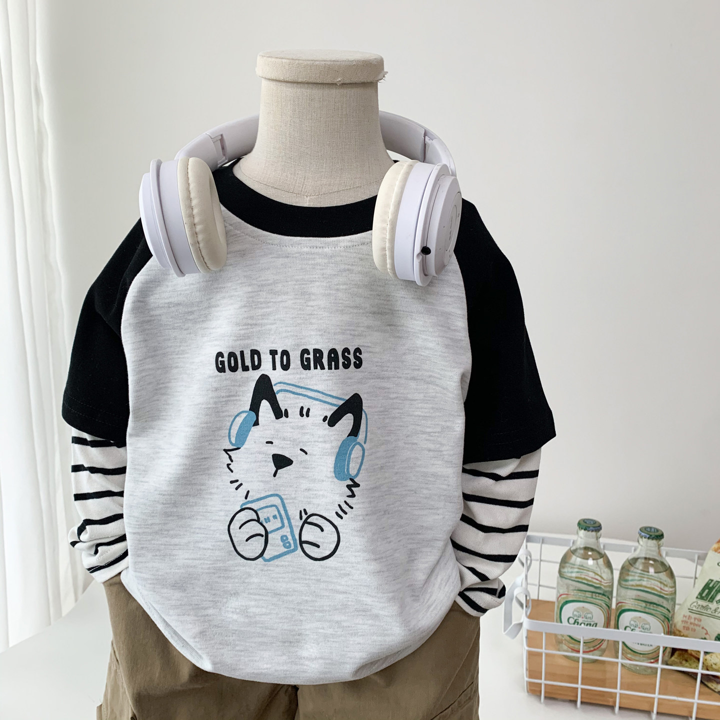 男童长袖T恤洋气春秋装打底衫2025新款儿童时尚假两件上衣百搭潮T,童装/婴儿装/亲子装,T恤,淘宝优惠券,粉丝福利购,淘宝优惠卷