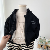 男童一体加绒外套2025初冬薄绒儿童休闲连帽中童帅气拉链开衫 百搭