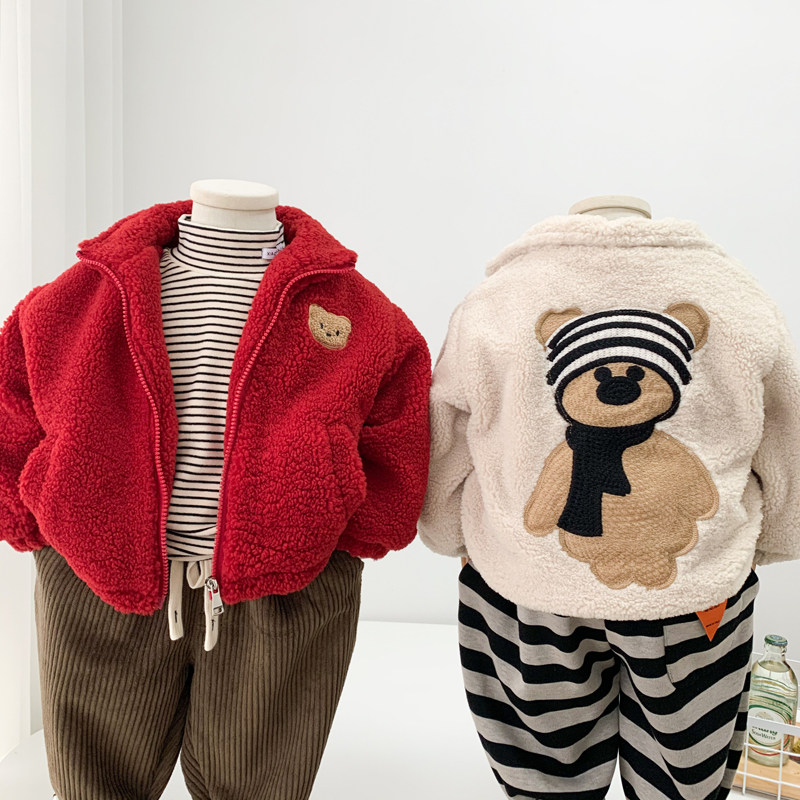 男女童毛毛衣外套冬季加绒加厚保暖儿童装卡通休闲仿羊羔毛上衣潮,童装/婴儿装/亲子装,普通外套,淘宝优惠券,粉丝福利购,淘宝优惠卷