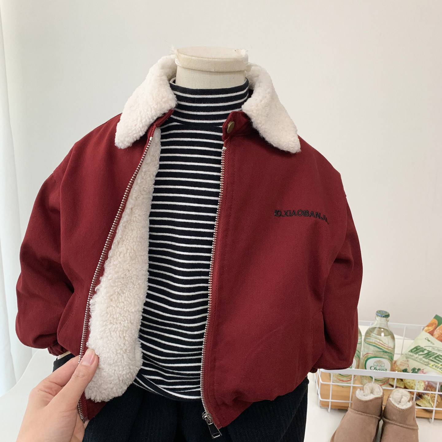 男童羊羔毛翻领外套2026秋冬儿童红色喜庆拜年服男孩休闲加绒夹克,童装/婴儿装/亲子装,普通外套,淘宝优惠券,粉丝福利购,淘宝优惠卷