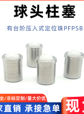 PFPSB 压入式球头柱塞 3/4/5/6/8/10/12 定位珠光身波珠伸缩柱塞