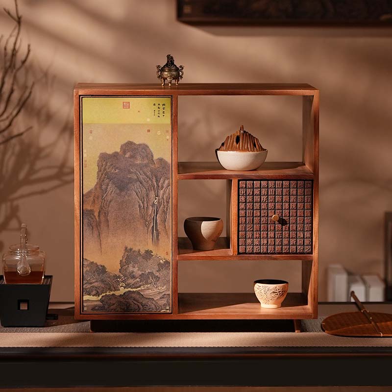 艺术风格型轻奢储物家用茶水柜