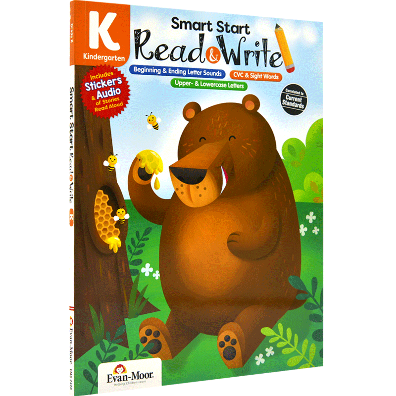 现货 evan-moor smart start read &write grade k 聪慧启蒙系列 幼儿