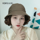 褶皱风渔夫帽假发一体气质美丽百搭减龄短卷发可拆卸式 款 四季