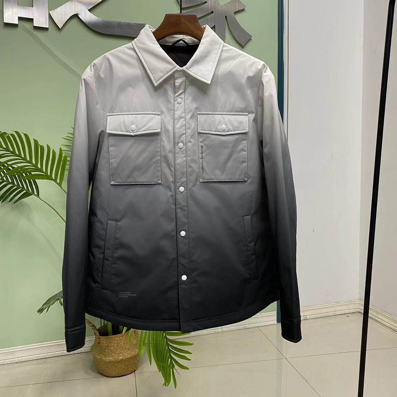 外贸撤柜休闲翻领短款羽绒服