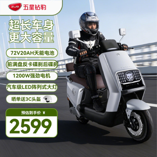 五星钻豹加长加宽大电摩前后碟刹