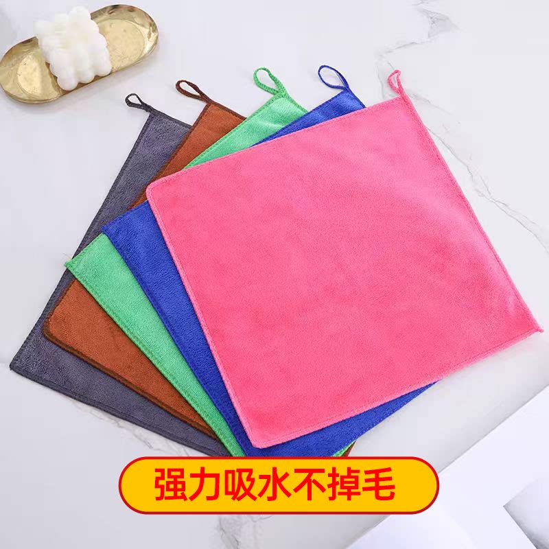 电动车洗车毛巾超细纤维抹布方巾强力吸水不掉毛加厚清洁毛巾多色