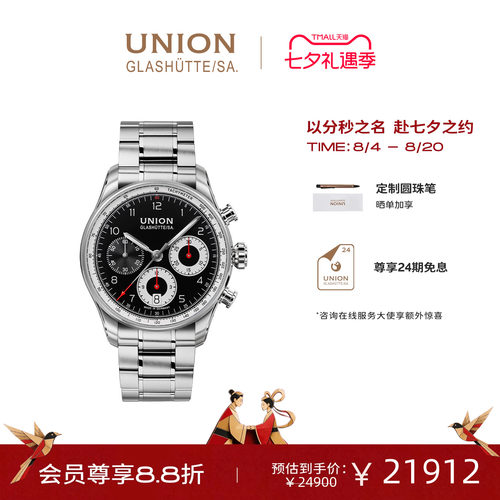Union格拉苏蒂宇联计时机械表