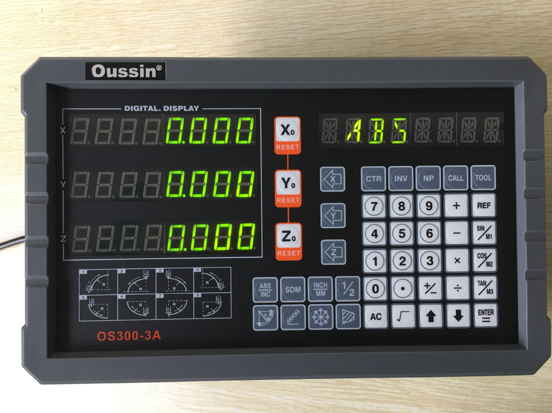 OUSSIN 디지털 디스플레이 테이블 OS300-2A|3A 밀링 머신 전자 디스플레이 OUSSIN 격자 눈금자 STA5 OS200-2A