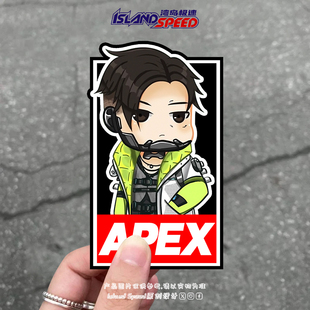 APEX汽车贴花卡通Q版 动力小子密客游戏周边车身侧面贴纸