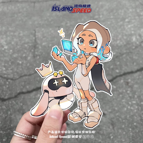 Splatoon 3: Side Order贴纸姬和八号游戏角色电车车身侧面装饰贴