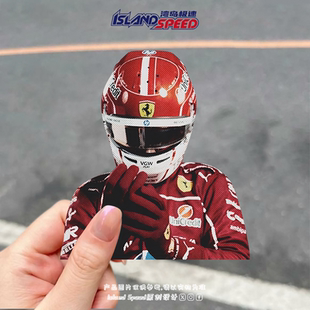 法拉利车队16号F1车手贴画夏尔勒克莱尔潮流图案车身三角窗贴花