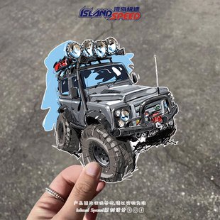 越野车汽车贴纸摩托机车后尾门后窗划痕遮盖贴个性 贴花