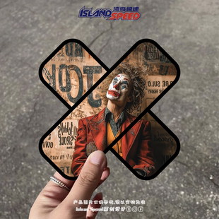 小丑汽车贴纸DC漫画经典反派角色创口贴样式设计车身遮挡划痕贴花