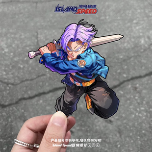 龙珠汽车贴纸特兰克斯手持长剑摩托机车装 饰电动车车身涂鸦贴