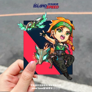无畏契约Valorant车贴特工斯凯Q版卡通人物电车摩托车装饰贴纸