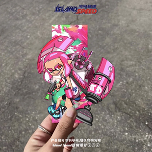 喷射战士贴纸斯普拉遁墨灵女孩游戏角色电车摩托车防水贴画