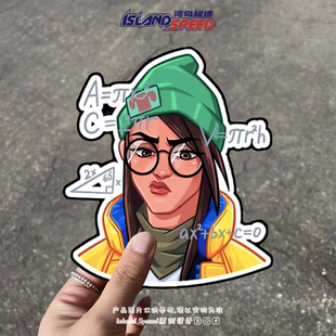 无畏契约汽车贴纸瓦罗兰特奇乐游戏角色笔记本电脑装 饰贴画