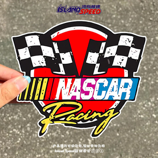 车贴 帅气赛车头盔改装 NASCAR创意汽车贴纸装 饰贴摩托车侧面美式