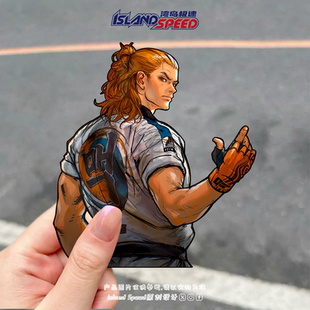 铁拳汽车贴纸花郎动漫角色笔记本电脑桌面主机平板装 饰贴花