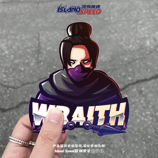 Apex英雄贴纸恶灵WRAITH游戏角色创意设计汽车车身防水贴画