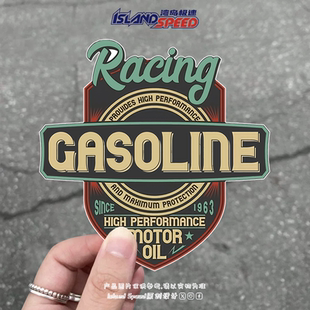 Racing 饰贴防水贴花 Gasoline汽车贴纸越野跑车油箱盖引擎盖装