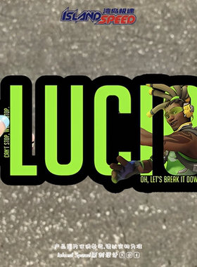 守望先锋汽车贴纸LUCIO卢西奥游戏角色创意设计机车划痕遮盖贴花