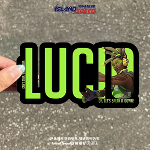 守望先锋汽车贴纸LUCIO卢西奥游戏角色创意设计机车划痕遮盖贴花