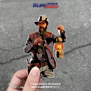 荒野大镖客汽车贴纸收藏家装 饰贴赛车电车摩托车挡风玻璃贴花