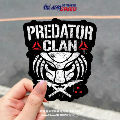 铁血战士贴画PREDATOR CLAN标志创意设计电动车摩托车贴花